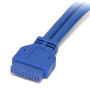StarTech.com Câble USB 3.0 2 ports monté sur panneau – Câble USB A vers adaptateur carte mère F/F