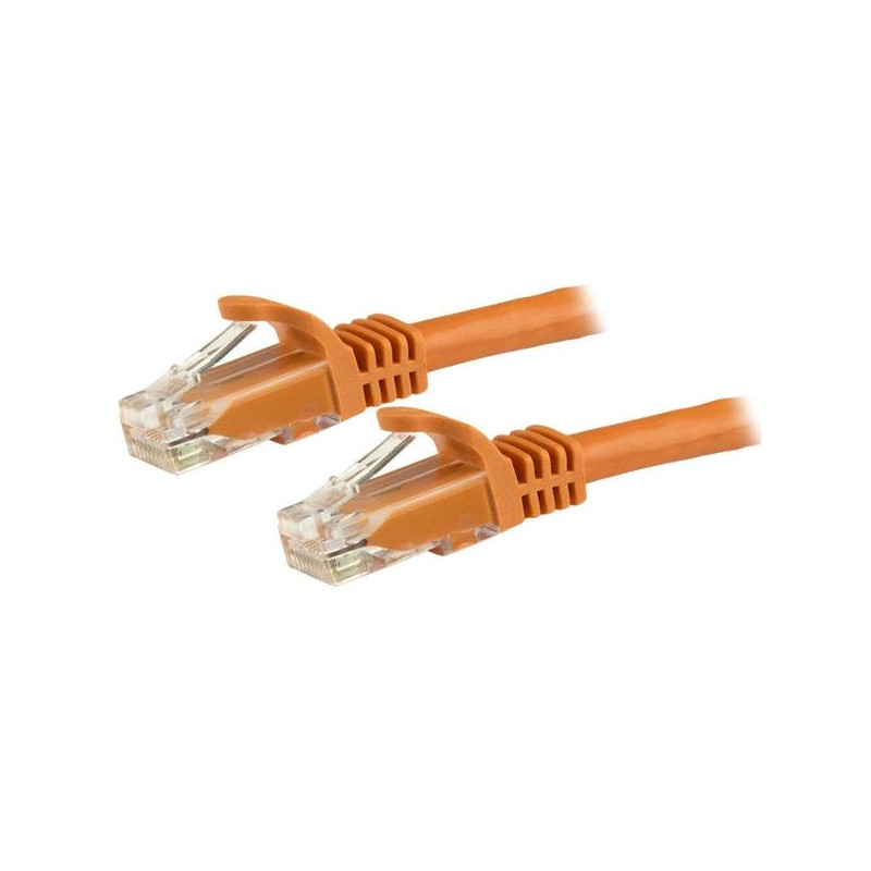 StarTech.com N6PATC5MOR networking cable Orange 196.9" (5 m) Cat6 U/UTP (UTP)