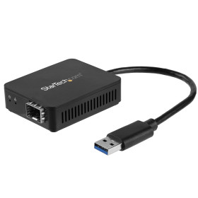 StarTech.com Convertisseur USB 3.0 vers Fibre Optique - Adaptateur compacte USB vers Open SFP - USB vers Adaptateur Réseau