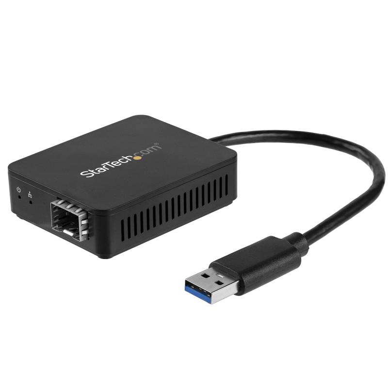 StarTech.com Convertisseur USB 3.0 vers Fibre Optique - Adaptateur compacte USB vers Open SFP - USB vers Adaptateur Réseau