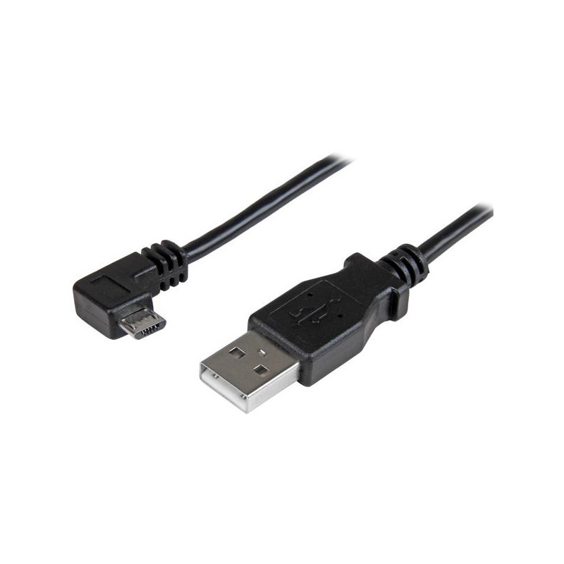 StarTech.com Câble USB vers Micro USB coudé à angle droit de 50 cm - 0,25 mm² - M/M - Noir