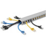 StarTech.com Chemin de Câbles PVC avec Couvercle - 38mm W x 25mm H - Longueur 2m - Slots Parallels 8mm, Goulotte Cache Câble