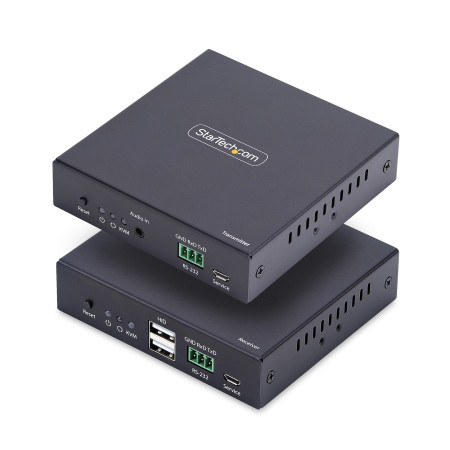 StarTech.com Extender KVM HDMI sur Réseau IP, 4K 60Hz, Sans Pilote, HDMI et USB sur Ethernet/CAT6, AVoIP, Kit Émetteur et