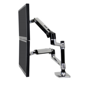 Ergotron LX Series Dual Stacking Arm 61 cm (24") Bureau Argent