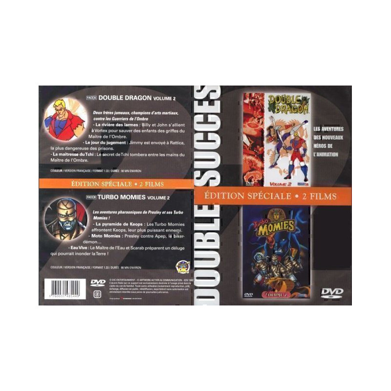 Double Dragon Vol. 2 + Turbo Momies Vol. 2 (2 Dessins Animés - 1 DVD)