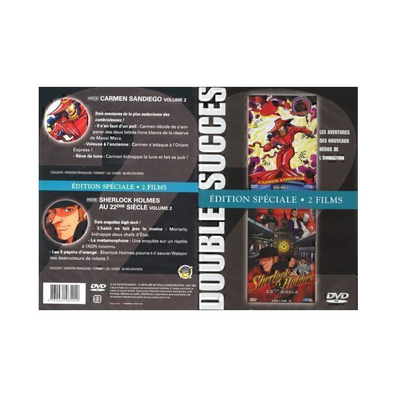 Carmen Sandiego Vol. 2 + Sherlock Holmes au 22ème Siècle Vol. 2 (2 Dessins Animés - 1 DVD)