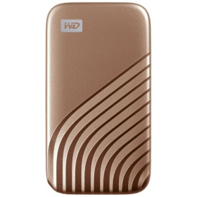 SSD Portable WD My Passport WDBAGF0010BGD-WESN - Externe - 1 To - Doré - USB 3.2 (Gen 2) Type C