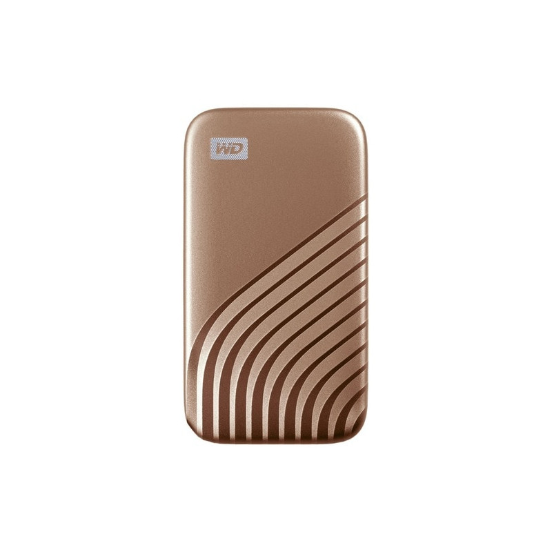 SSD Portable WD My Passport WDBAGF0010BGD-WESN - Externe - 1 To - Doré - USB 3.2 (Gen 2) Type C