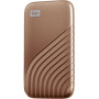 SSD Portable WD My Passport WDBAGF0010BGD-WESN - Externe - 1 To - Doré - USB 3.2 (Gen 2) Type C
