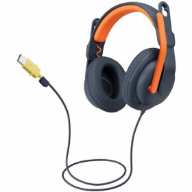 Casque Logitech Zone Learn - Filaire - Design Supra-auriculaire - Stéréo - Couleur Bleu classique