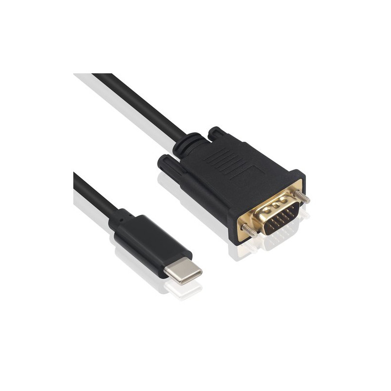 DLH DY-TU4744 câble vidéo et adaptateur 1,8 m USB Type-C VGA (D-Sub) Noir