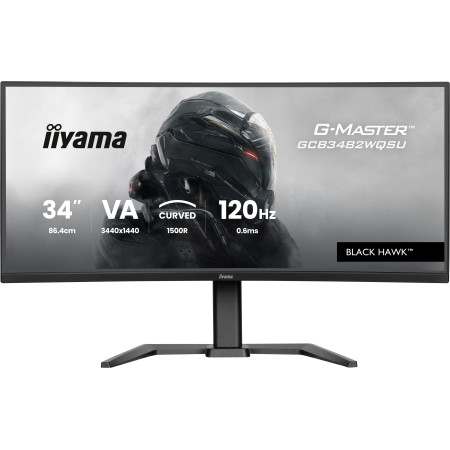 iiyama GCB3482WQSU-B1 computer monitor 34" 1440 x 3440 pixels UltraWide Quad HD LED Black