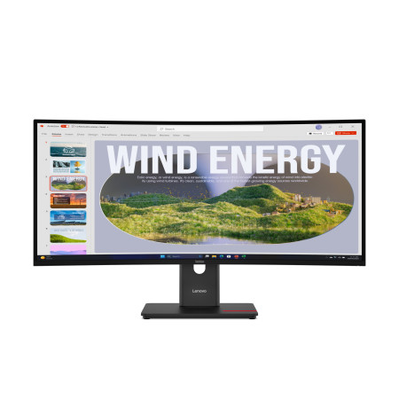 Lenovo ThinkVision T34WD-40 écran plat de PC 86,4 cm (34") 3440 x 1440 pixels Wide Quad HD LED Noir