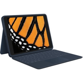 Logitech Rugged Combo 3 Touch Case/Keyboard for Apple iPad (7th generation), iPad (8th generation) Tablet - Classic Blue