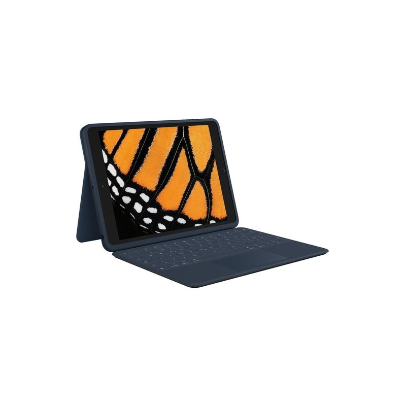 Logitech Rugged Combo 3 Touch Case/Keyboard for Apple iPad (7th generation), iPad (8th generation) Tablet - Classic Blue