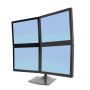 Ergotron DS Series DS100 Quad Monitor Desk Stand 61 cm (24") Black