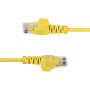 StarTech.com Câble Ethernet CAT6 Jaune Fin de 2m, Sans Accroc, 100W PoE, UTP, LSZH, Fil de Cuivre Pur 28AWG, Cordon Patch