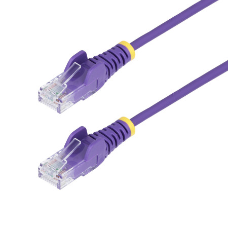 StarTech.com Câble Ethernet CAT6 Violet Fin de 1m, Sans Accroc, 100W PoE, UTP, LSZH, Fil de Cuivre Pur 28AWG, Cordon Patch