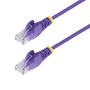StarTech.com Câble Ethernet CAT6 Violet Fin de 2m, Sans Accroc, 100W PoE, UTP, LSZH, Fil de Cuivre Pur 28AWG, Cordon Patch