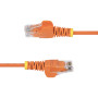 StarTech.com Câble Ethernet CAT6 Orange Fin de 50cm, Sans Accroc, 100W PoE, UTP, LSZH, Fil de Cuivre Pur 28AWG, Cordon Patch