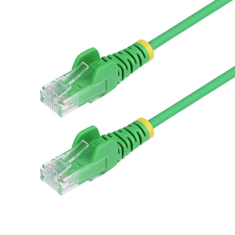 StarTech.com Câble Ethernet CAT6 Vert Fin de 50cm, Sans Accroc, 100W PoE, UTP, LSZH, Fil de Cuivre Pur 28AWG, Cordon Patch