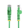 StarTech.com Câble Ethernet CAT6 Vert Fin de 50cm, Sans Accroc, 100W PoE, UTP, LSZH, Fil de Cuivre Pur 28AWG, Cordon Patch