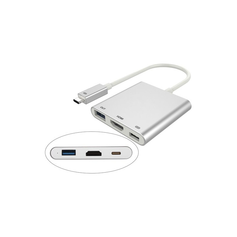 DLH DY-TU2720G laptop dock/port replicator USB 3.2 Gen 2 (3.1 Gen 2) Type-C White