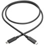 Tripp Lite U420-003-G2-5A USB-C Cable (M/M) - USB 3.2, Gen 2 (10 Gbps), 5A (100W) Rating, Thunderbolt 3 Compatible, 3 ft. (0.91 