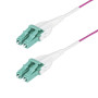 StarTech.com Câble Fibre Optique Multimode OM4 LC vers LC (UPC) de 1m, Erika Violet, 50/125 µm, 40G/100G, LOMMF/VCSEL, Cordon