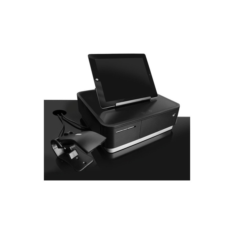 Star Micronics mPOP BCR-POP1 BLK Handheld Barcode Scanner - Cable Connectivity - Black - 100 scan/s - 70 mm Scan Distance - 1D -