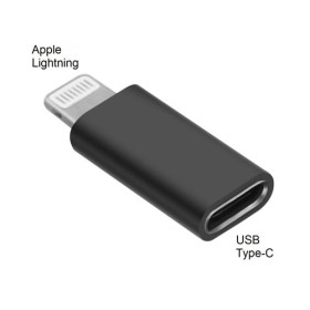 DLH DY-TU4494 cable gender changer LIGTHNING (M) USB-C (F) Black