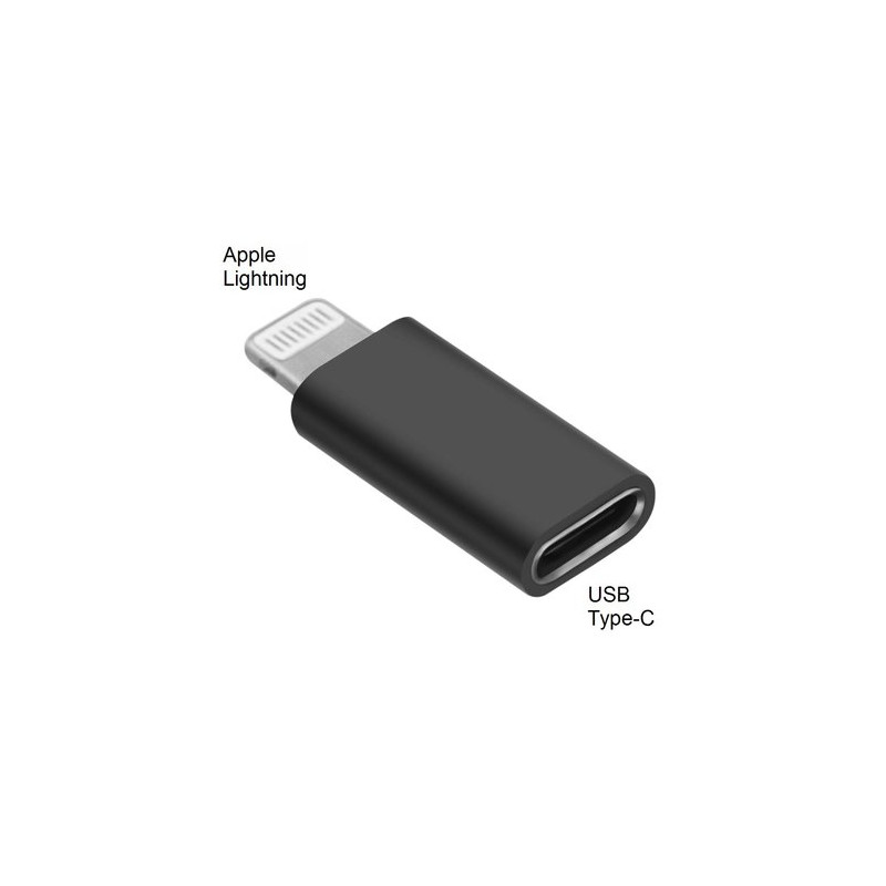 DLH DY-TU4494 cable gender changer LIGTHNING (M) USB-C (F) Black