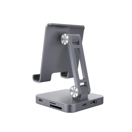DLH Station d'Accueil USB-C pour Smartphone (avec support intégré) : HDMI compatible 4K et 2K @30hz, USB-C (Power In Passthrough