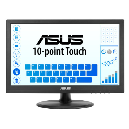 ASUS Touch VT169HE écran plat de PC 39,6 cm (15.6") 1920 x 1080 pixels Full HD LED Écran tactile Dessus de table Noir