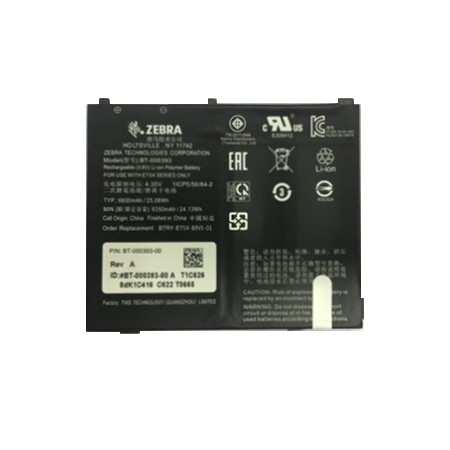 Batterie Principale 6 440 mAh / 3,8 V / 24,4 Whr "supplémentaire" pour ET51 & 56 écran 8" Android - Garantie 1 an