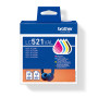 Brother LC521VAL ink cartridge 4 pc(s) Original Black, Cyan, Magenta, Yellow