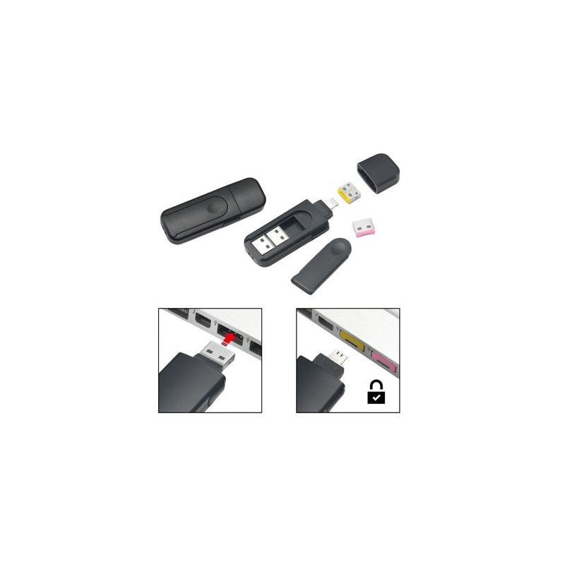 DLH Bloqueur de Port USB-A avec clé