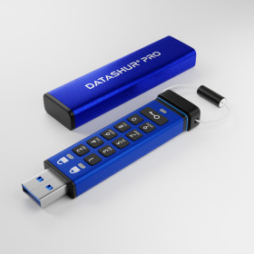 iStorage datAshur Pro USB3 256GB lecteur USB flash 256 Go USB Type-A 3.2 Gen 1 (3.1 Gen 1) Bleu