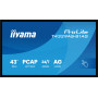 iiyama T4329AS-B1AG signage display Interactive flat panel 42.5" LED Wi-Fi 500 cd/m² 4K Ultra HD Black Touchscreen Built-in