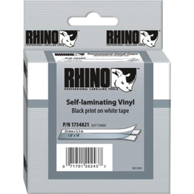 Dymo Wire & Cable Label - 25.40 mm Width - Rectangle - Thermal Transfer - White - Vinyl - Abrasion Resistant, Oil Resistant, Sel
