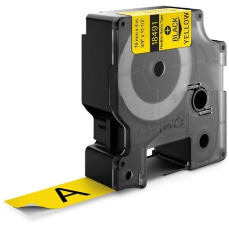 Dymo RhinoPRO Label Tape - 19.05 mm Width - Direct Thermal - Yellow - Nylon