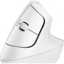 Logitech Lift Vertical Ergonomic Mouse for Business - Bluetooth - USB - 6 Button(s) - Off-White - Wireless - 4000 dpi - Wheels w