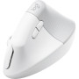 Logitech Lift Vertical Ergonomic Mouse for Business - Bluetooth - USB - 6 Button(s) - Off-White - Wireless - 4000 dpi - Wheels w