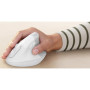 Logitech Lift Vertical Ergonomic Mouse for Business - Bluetooth - USB - 6 Button(s) - Off-White - Wireless - 4000 dpi - Wheels w