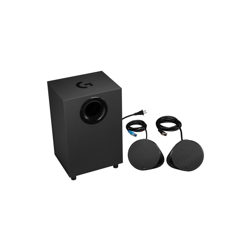 Logitech LIGHTSYNC G560 2.1 Bluetooth Speaker System - 120 W RMS - Black - Frequency 40 Hz to 18 kHz - DTS:X - USB
