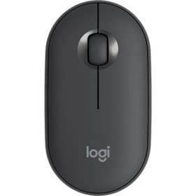 Logitech Pebble M350 Optical Mouse - Bluetooth/Radio Frequency - USB - 3 Button(s) - Graphite - Wireless - 2.40 GHz - 1000 dpi -