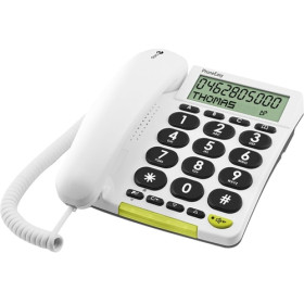 Téléphone sénior Doro PhoneEasy 312cs - Blanc - 1 x Ligne(s) téléphonique(s) -Grosses touches - Haut-parleur Mains-Libres