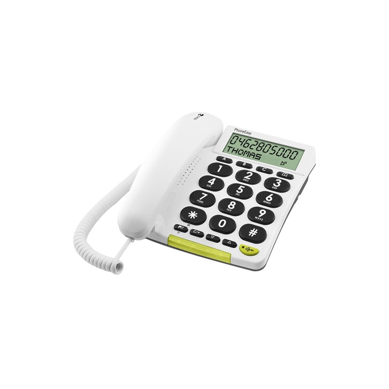 Téléphone sénior Doro PhoneEasy 312cs - Blanc - 1 x Ligne(s) téléphonique(s) -Grosses touches - Haut-parleur Mains-Libres