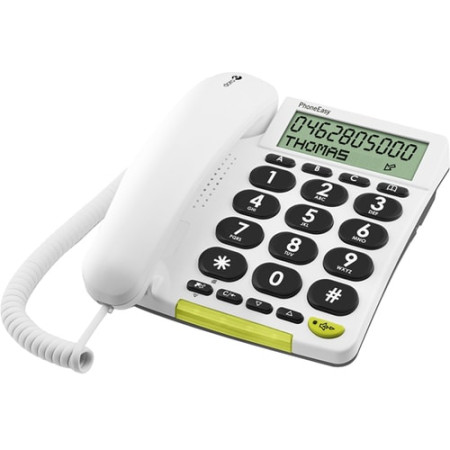 Téléphone sénior Doro PhoneEasy 312cs - Blanc - 1 x Ligne(s) téléphonique(s) -Grosses touches - Haut-parleur Mains-Libres