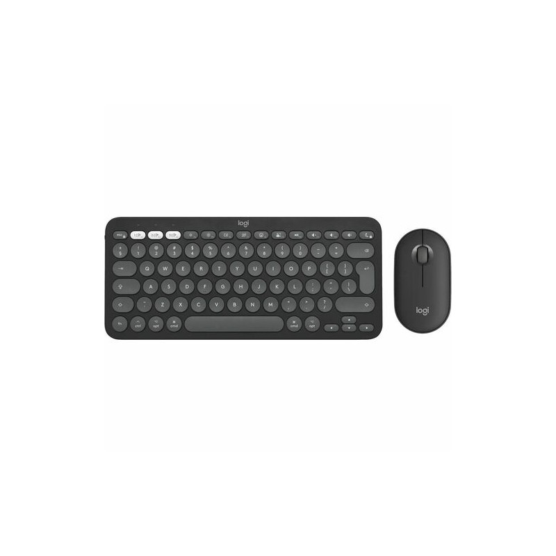 Logitech Pebble 2 Keyboard and Mouse Combo - AZERTY - French - USB Wireless Bluetooth Keyboard - USB Wireless Bluetooth Mouse -